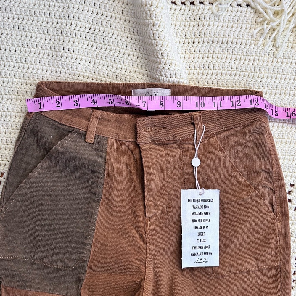 Chelsea & Violet Multicolor Patchwork Flare Jeans - Picture 5 of 9